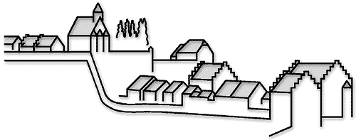 Die mittelalterlichen Konturen des Klosterstsdtchens Rheinau